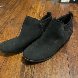 Black Healed Ankle Boots Toms